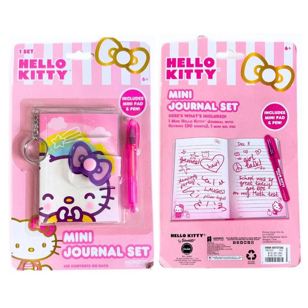 SANRIO HELLO KITTY Mini Keychain Journal with Pen NWT